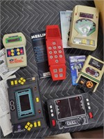 Battery op vintage handheld games - Merlin,