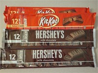 4 NEW packages candy bars - snack size