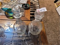 2 Glass Decanters