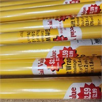 12 rolls 30"x6' Yellow Wrapping Paper Lot 2