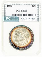 Coin 1885 Morgan Silver Dollar PCI MS65