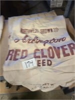 2 Arlington red clover seed sacks