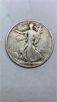 1937 Walking Liberty half dollar