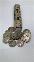 Roll of full date Buffalo nickels