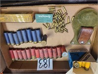 Vintage ammo bag, 22 shells, 20 ga yellow.