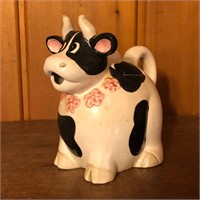 Ceramic Cow Lidded Pitcher / Creamer