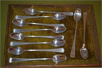 Ten Gorham Etruscan Sterling Silver Ice Tea Spoons
