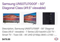 (1 pcs) Samsung UN50TU7000F - 50" Diagonal Class