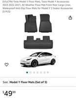 Tesla Model Y Floor Mats (New)