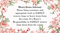 Heavy Items Advisory