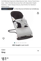 Ergonomic Baby Bouncer Seat (New)