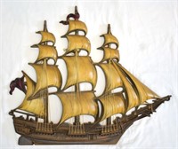 Vintage Burwood Products Sailing Ship Wall Art