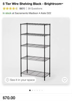 Wire Shelving Rack (New)