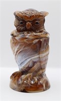Imperial Slag Glass Owl Candy Dish