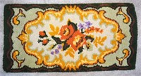 Vintage Floral Latch Hook Rug