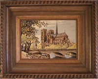 Framed Needlepoint Tapestry