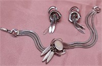 Vintage Monet Bracelet & Clip On Earrings Set