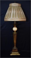 Marble Orb Accent & Pleated Shade Buffet Lamp