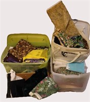 Storage Totes & Bag of Fabric