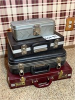 Briefcase & Storage Cases - Qty 4