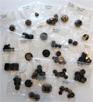 Collection of Vintage Black Glass Buttons
