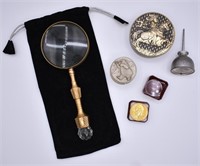 Vintage Desk Accessories, Magnifying Glass + More