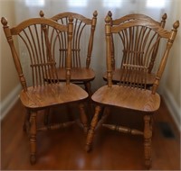 Set of 4 Oak Dining Chairs