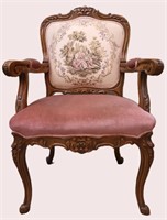 French Rococo Style Arm Chair