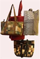 4 Quilted Tote Travel Bags