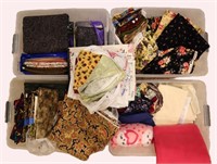 4 Totes FULL of Fabric & Quilt Patterns