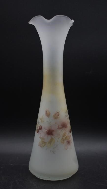 Vintage Viking Glass Frosted Glass Bud Vase