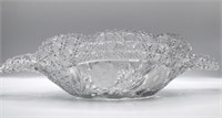 Brilliant Cut Flower Detail Glass Bowl