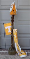 Handcrafted UT Birdhouse & Flags