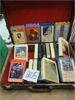 8 track tapes in carry case.