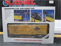 Lionel Cop and Hobo Car 6-16614 IOB