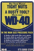 8"x12" Retro Metal Vintage WD-40 Funny Sign