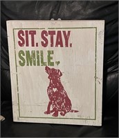 Sit,Stay,Smile  Dog Wall Art