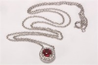 Tiffany & Co Solesta Ruby and Diamond Pendant,