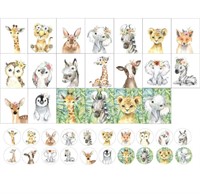 NEW | Lot Of 4-Watercolor Animals, Box of 20 Bl...