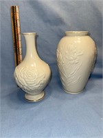 Two ivory Lennox vases