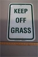 KEEP OFF GRASS METAL SIGN