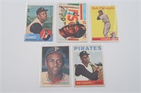 Lot of 5 Modern Repro Baseball Cards