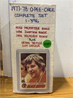 Complete 1977-78 O-PEE-CHEE hockey set