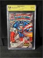 Captain America 1 CBCS 9.4 Signed by Rob Liefeld
