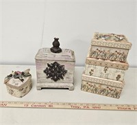 (3) Decorative Nesting Boxes