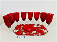 (8) Red Tea Glasses & MORE