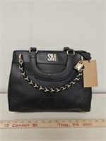 New Steve Madden Black Leather Purse w Tags