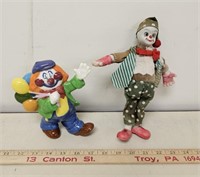 (2) Clown Figurines