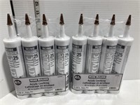 8 tubes of brown acrylic caulking