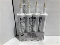 4 tubes of ivory acrylic caulking